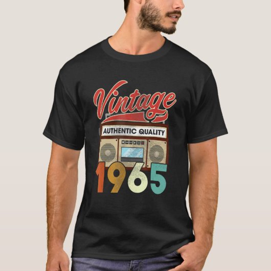 Authentic Quality Radioヴィンテージ1965 57誕生日 Tシャツ (正面)