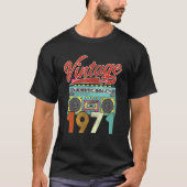 Authentic Quality Radioヴィンテージ1971 51st誕生日 Tシャツ (正面)