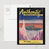 Authentic Science Fiction Monthly _November 1954_P ポストカード (正面/裏面)