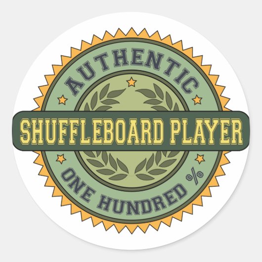 Authentic Shuffleboardプレイヤー ラウンドシール (正面)