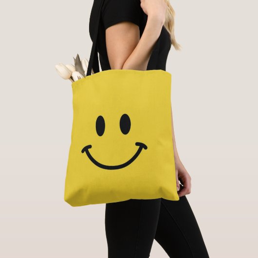 Authentic Smiley Face トートバッグ (クローズアップ)