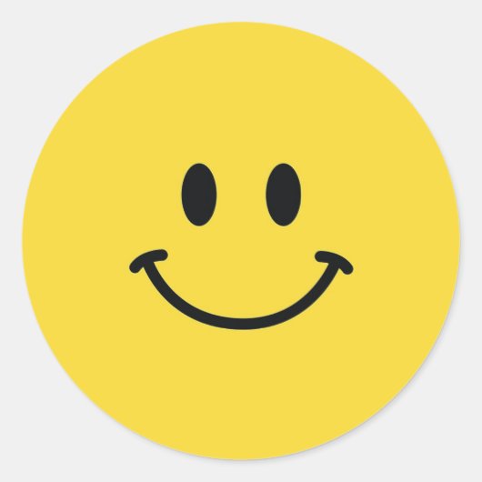 Authentic Smiley Face ラウンドシール (正面)
