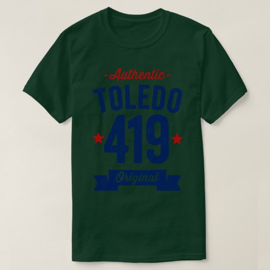 Authentic Toledo 419エリアコード Tシャツ (デザイン正面)
