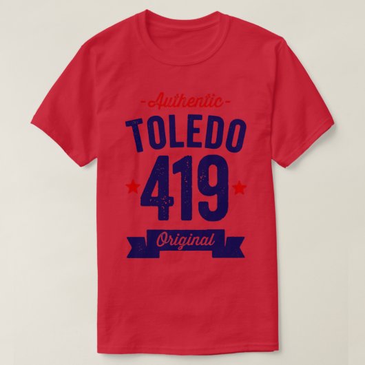 Authentic Toledo 419エリアコード Tシャツ (デザイン正面)