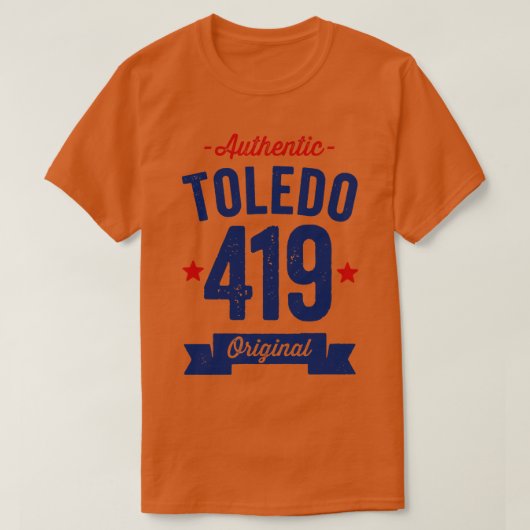 Authentic Toledo 419エリアコード Tシャツ (デザイン正面)