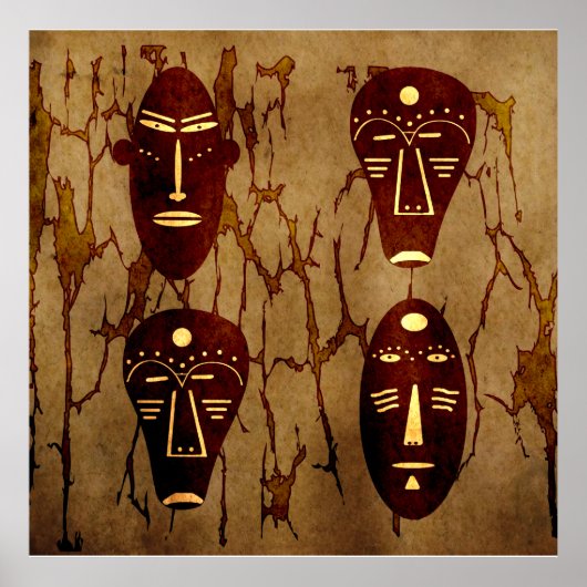Authentic tribal masks ポスター (正面)