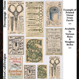 Authentic Vintage Sewing Adverts ES1 Decoupage 薄葉紙