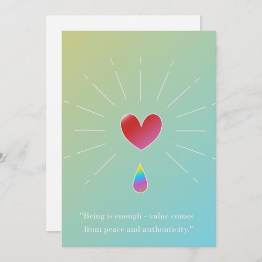 Authenticity Attracts, Inspirational Greeting card シーズンカード (正面/裏面)