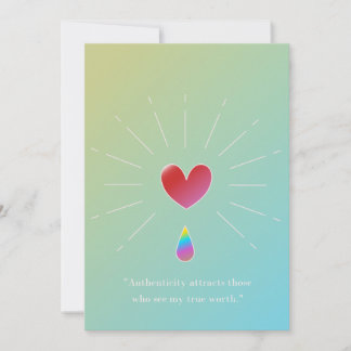 Authenticity Attracts, Inspirational Greeting Card シーズンカード