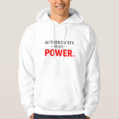 Authenticity Is My Power Motivational Hoodie パーカ (正面)