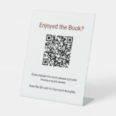 Author Book Launch Scan to Review Dispaly 台座サイン (正面)