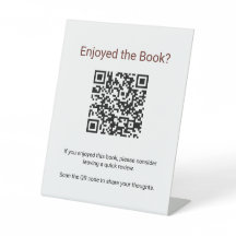 Author Book Launch Scan to Review Dispaly
