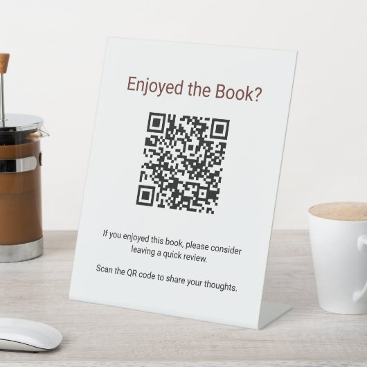 Author Book Launch Scan to Review Dispaly 台座サイン (インサイチュ)