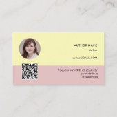 Author Book Promotion Custom YA Novel Pastel 名刺 (裏面)