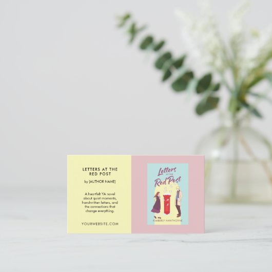 Author Book Promotion Custom YA Novel Pastel 名刺 (スタンド正面)