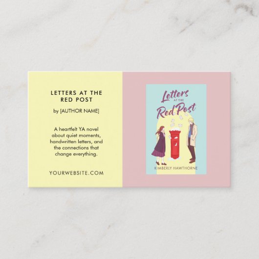 Author Book Promotion Custom YA Novel Pastel 名刺 (正面)