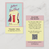 Author Book Review Request Card QR Code Pastel 名刺 (正面/裏面)