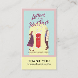 Author Book Review Request Card QR Code Pastel 名刺