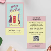 Author Book Review Request Card QR Code Pastel 名刺