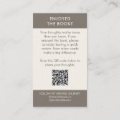 Author Book Review Request Card QR Code Taupe 名刺 (裏面)