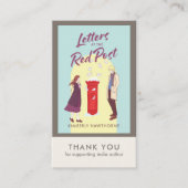 Author Book Review Request Card QR Code Taupe 名刺 (正面)