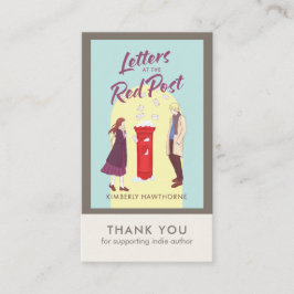 Author Book Review Request Card QR Code Taupe 名刺