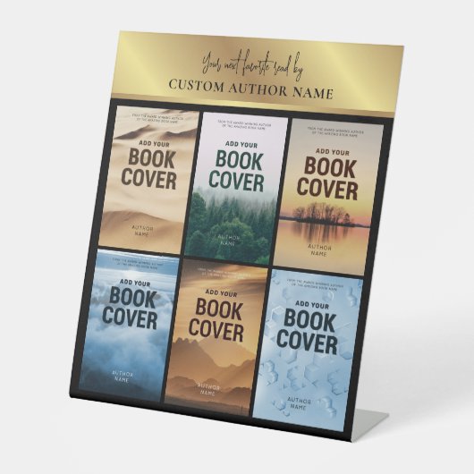 Author Book Series Photo Collage Black & Gold 台座サイン (正面)