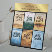 Author Book Series Photo Collage Black & Gold 台座サイン