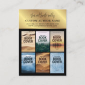 Author Book Series Photo Collage Black & Gold 名刺 (正面)