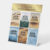 Author Book Series Photo Collage White & Gold 台座サイン (正面)