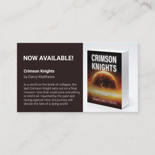 Author Promotional Book Marketing Photo 名刺 (正面)