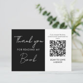 Author QR Code Book Review Request Minimal  エンクロージャーカード (スタンド正面)