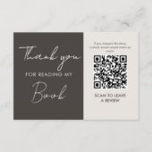 Author QR Code Book Review Request Minimal  エンクロージャーカード (正面)