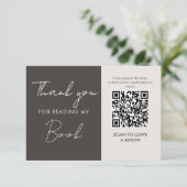 Author QR Code Book Review Request Minimal  エンクロージャーカード (スタンド正面)