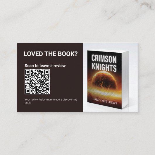 Author QR Code Book Review Request Promo Marketing 名刺 (正面)