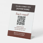 Author QR Code Follow & Connect Book Event Display 台座サイン (正面)
