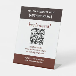 Author QR Code Follow & Connect Book Event Display 台座サイン