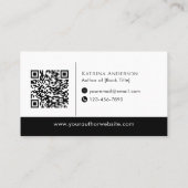 Author QR Code Minimal Elegant Black Branding 名刺 (裏面)