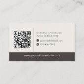 Author QR Code Minimal Elegant Taupe Branding 名刺 (裏面)