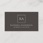 Author QR Code Minimal Elegant Taupe Branding 名刺 (正面)