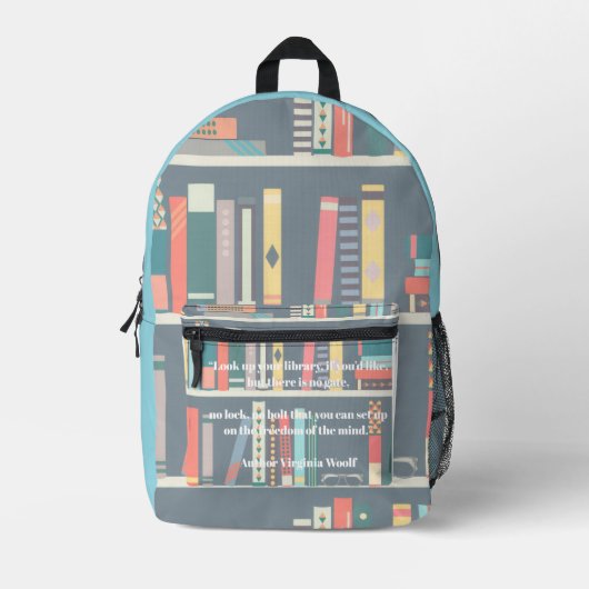 Author Quote Backpack by Sommer Hamilton プリントバックパック (正面)