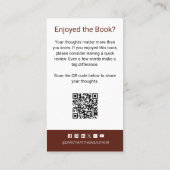 Author Review Request Card QR Code Book Launch 名刺 (裏面)