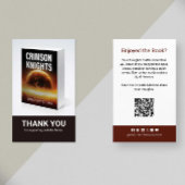 Author Review Request Card QR Code Book Launch 名刺