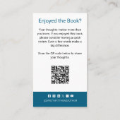 Author Review Request Card QR Code Book Launch 名刺 (裏面)