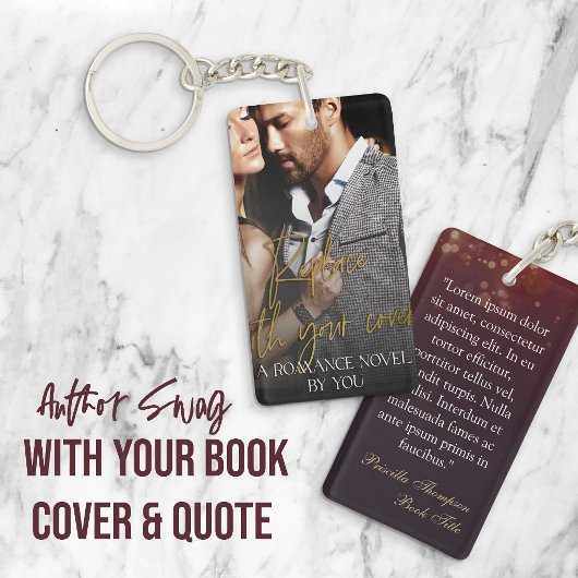 Author Swag Romance Book Cover & Quote キーホルダー
