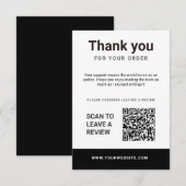 Author Thank You Insert Card Book Review Request エンクロージャーカード (正面/裏面)