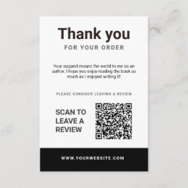 Author Thank You Insert Card Book Review Request エンクロージャーカード