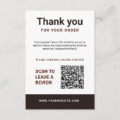 Author Thank You Insert Card Book Review Request エンクロージャーカード (正面)