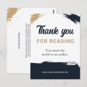 Author Thank you Reader Appreciation Insert Book ポストカード (正面/裏面)