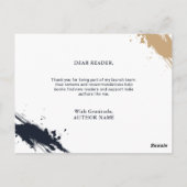 Author Thank you Reader Appreciation Insert Book ポストカード (裏面)